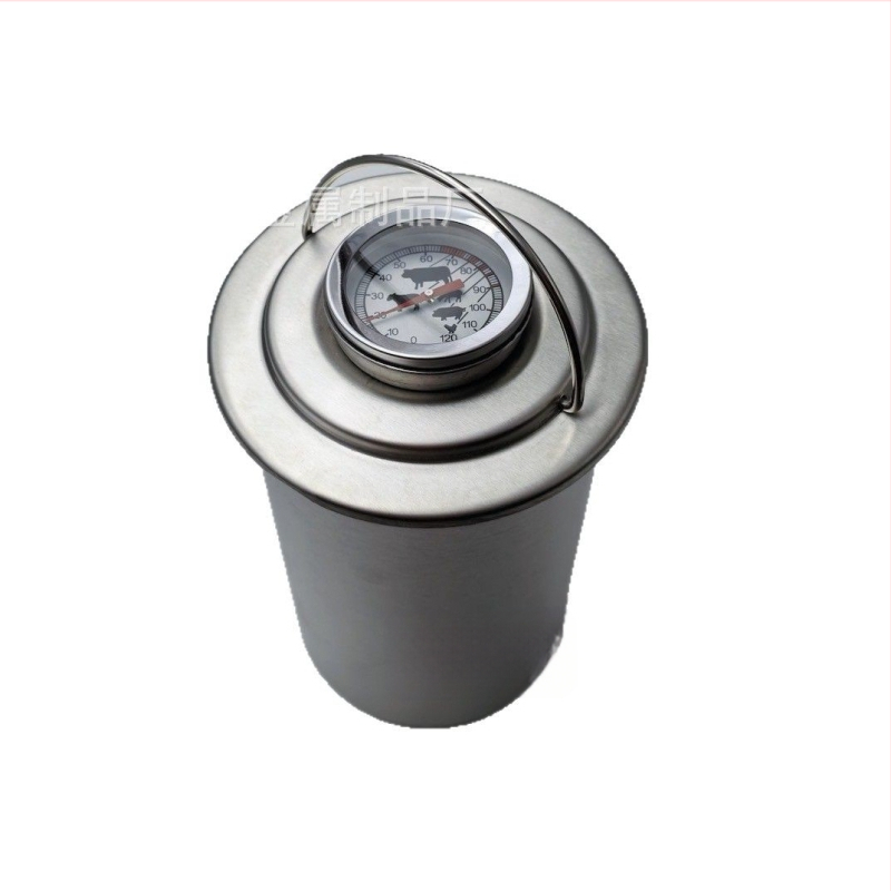 304 nerūsējošā tērauda tvaicēšanas gaļas spainis ar termometru gaļas plīts rūpnīcā noliktavā šķiņķa gatavošanas rīks šķiņķa ražotājs