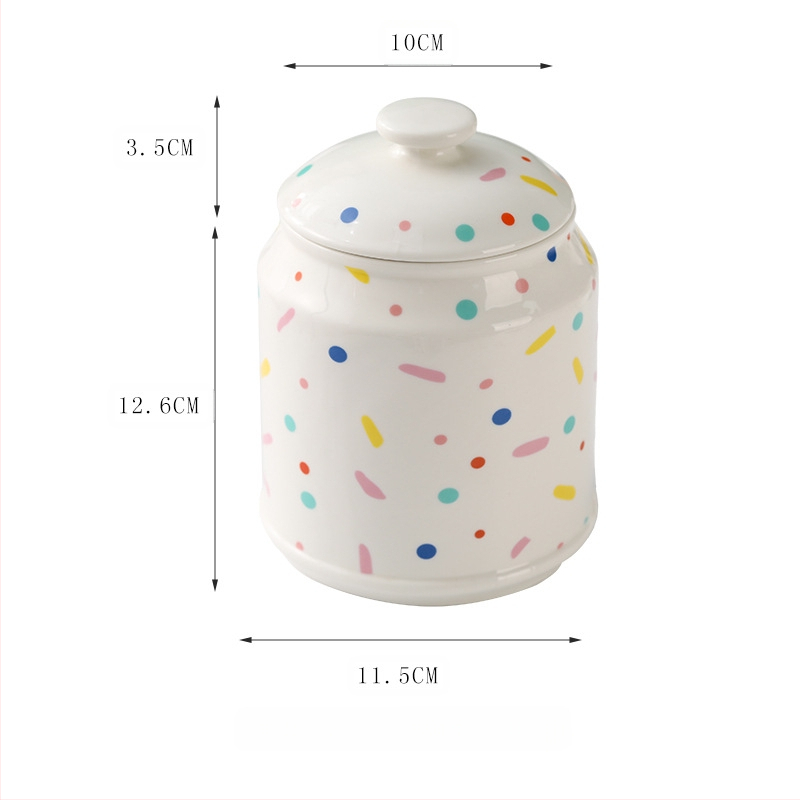 „Nordic ins“ stiliaus buitinis keraminis laikymo indas kavos užkandžių indelis virtuvėje, lengvas, prabangus virtuvės taukų grūdų indas su dangteliu