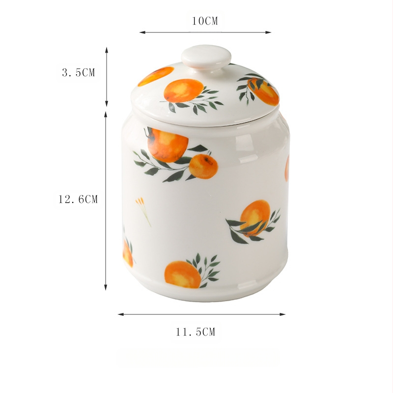 „Nordic ins“ stiliaus buitinis keraminis laikymo indas kavos užkandžių indelis virtuvėje, lengvas, prabangus virtuvės taukų grūdų indas su dangteliu