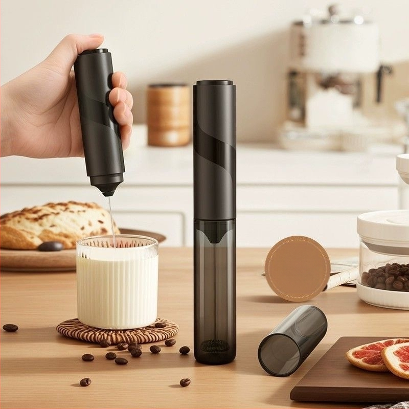 Pieno dangtelis, pieno putojimo aparatas, mini rankinis pieno maišytuvas, kavos maišytuvas, elektrinis buitinis mažas pieno maišytuvas