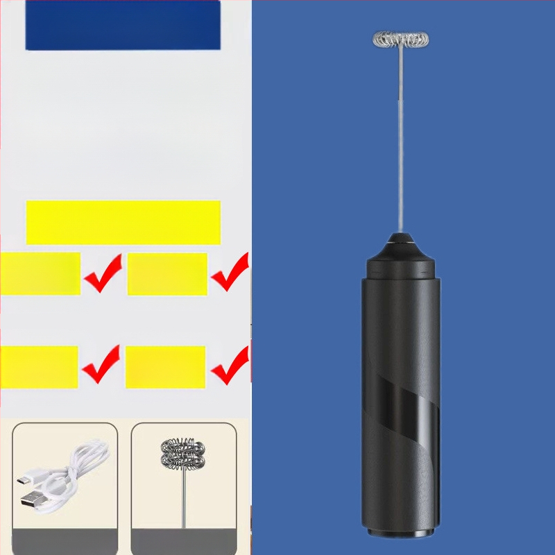 Pieno dangtelis, pieno putojimo aparatas, mini rankinis pieno maišytuvas, kavos maišytuvas, elektrinis buitinis mažas pieno maišytuvas