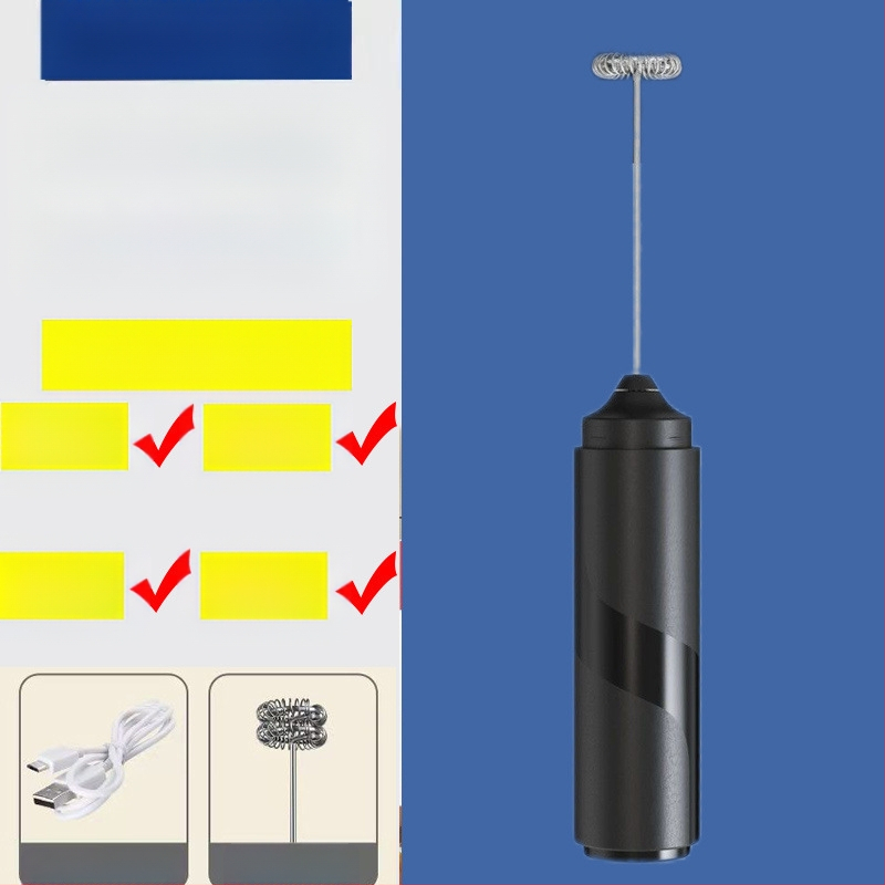 Pieno dangtelis, pieno putojimo aparatas, mini rankinis pieno maišytuvas, kavos maišytuvas, elektrinis buitinis mažas pieno maišytuvas