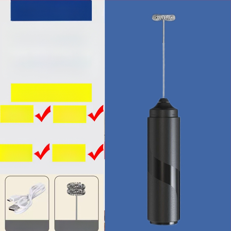 Pieno dangtelis, pieno putojimo aparatas, mini rankinis pieno maišytuvas, kavos maišytuvas, elektrinis buitinis mažas pieno maišytuvas