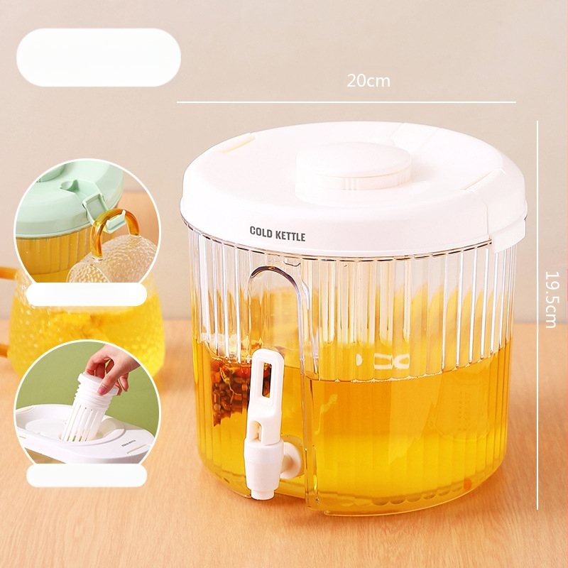 Βραστήρας κρύου νερού μεγάλης χωρητικότητας με βρύση Βραστήρας κρύου νερού Οικιακό ψυγείο Ιαπωνικός χυμός φρούτων Τσάι Κάδος κρύου ποτού Βραστήρας κρύου νερού