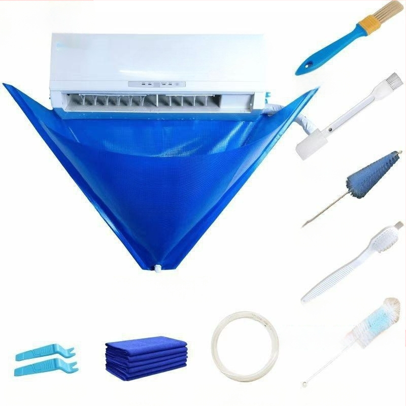Légkondicionáló tisztítóhuzat Légkondicionáló tisztítóeszközök Háztartási légkondicionáló Horgos tisztítás Komplett tisztítóeszköz-készlet Ingyenes szétszerelés