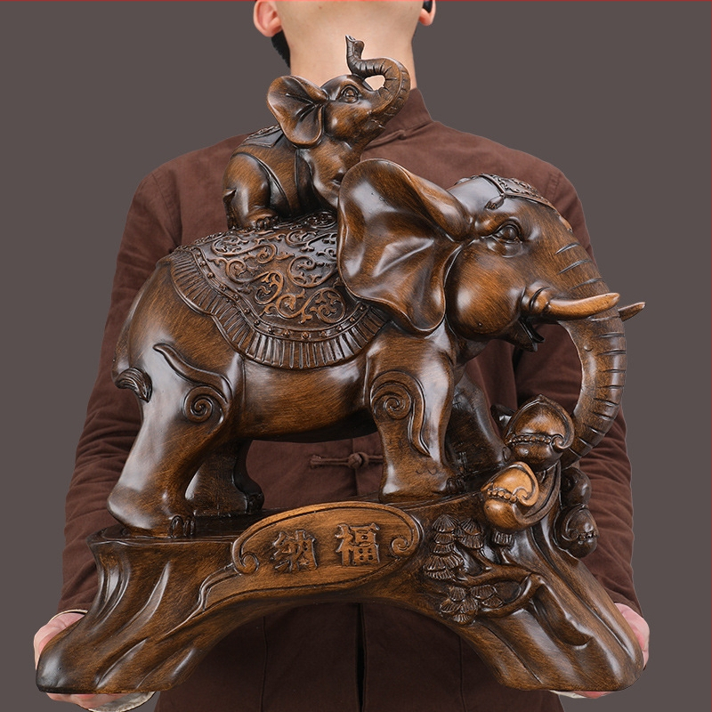 Elefánt dekoráció lakberendezés szerencsés elefánt pár iroda otthon nappali boros szekrény kreatív dekoráció kézműves dekoráció