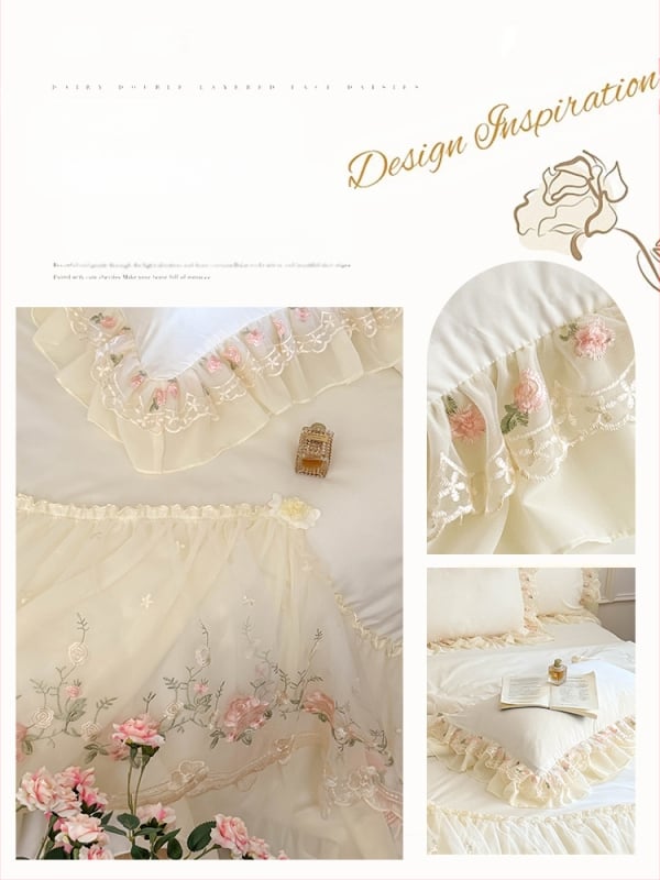 Koreai hercegnő nyári hűvös takaró négyrészes szett francia romantikus tündér ágynemű nyári selymes meztelen alvó takaróhuzat ágyneműk