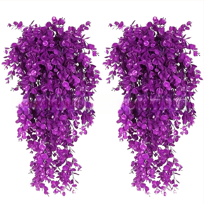 Dirbtiniai rotango eukalipto sieniniai pakabinami augalai, dirbtiniai žalieji augalai, netikri pakabinami augalai, namų lauko dekoratyvinės gėlės