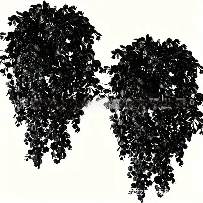 Dirbtiniai rotango eukalipto sieniniai pakabinami augalai, dirbtiniai žalieji augalai, netikri pakabinami augalai, namų lauko dekoratyvinės gėlės