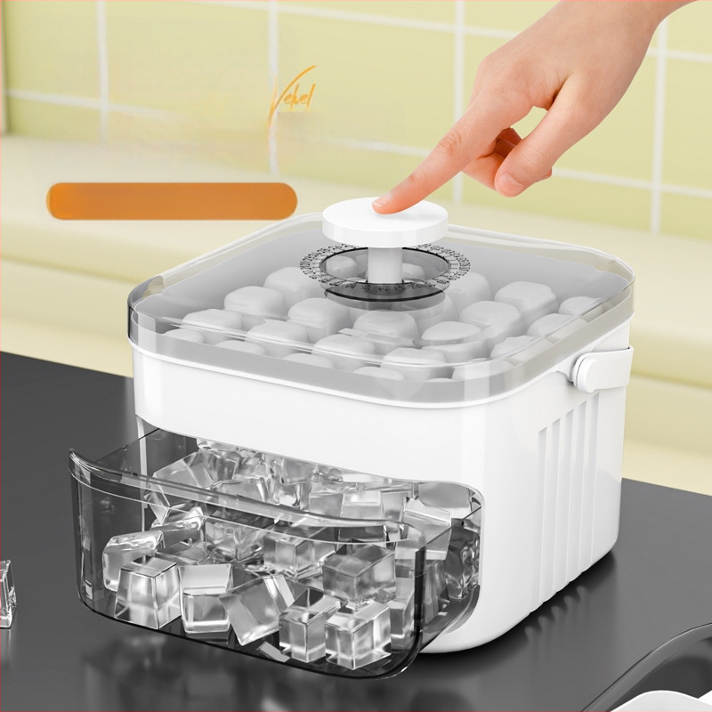 Présjégtálca Jégkocka forma Élelmiszeripari minőségű jégdoboz Fagyasztott jéggolyó műalkotás forma Nagy kapacitású jégtároló háztartási hűtőszekrény