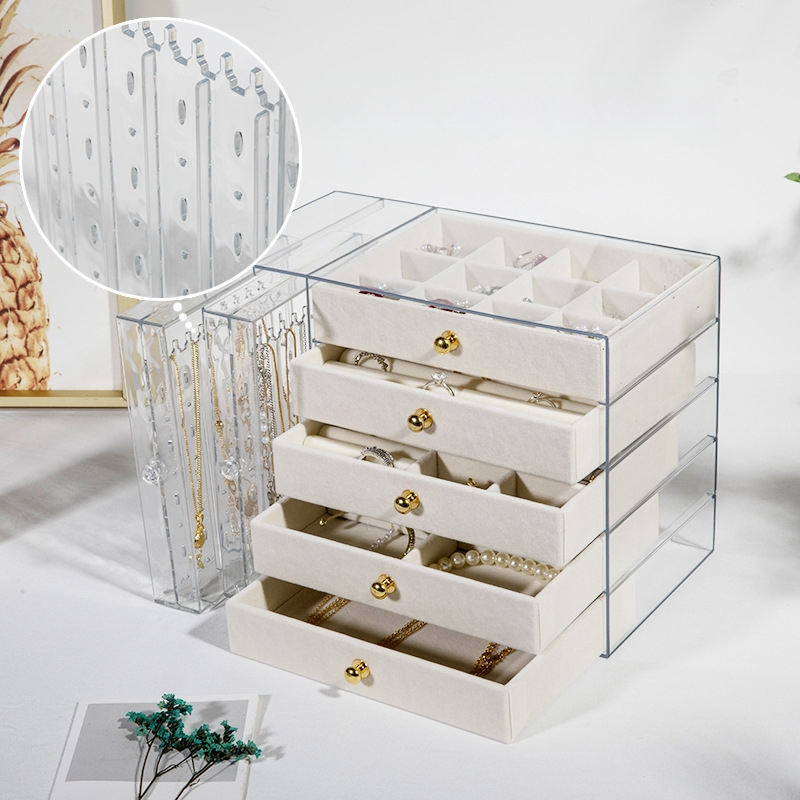 Piiriülene ehete vitriinkarp akrüülist läbipaistev hoiukarp kõrvarõngaste käevõru käevõru kaelakee ehete hoiukarp