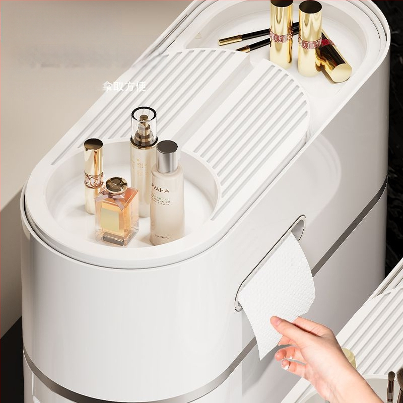 Tualettruumi sahtlitüüpi hoiukapp Majapidamise tualettruumi mitmekihiline plastist hoiukapp Paigaldusvaba hoiuriiul