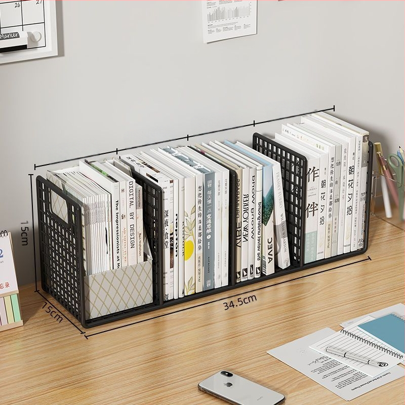 Nagy kapacitású asztali tároló könyvespolc könyvespolc vas diákkönyv hűséges állvány asztal egyszerű könyv- és újságpolc