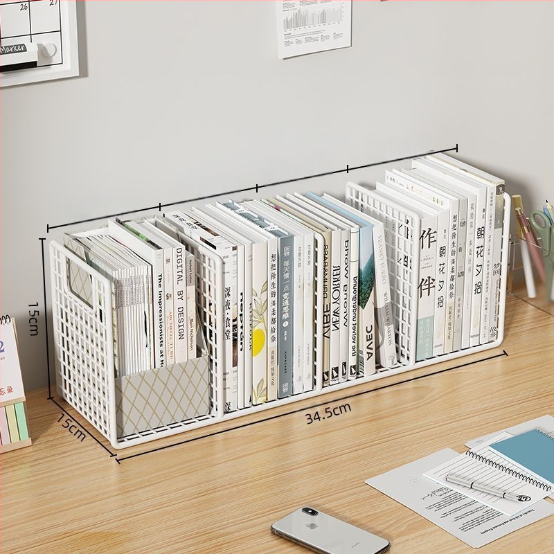Nagy kapacitású asztali tároló könyvespolc könyvespolc vas diákkönyv hűséges állvány asztal egyszerű könyv- és újságpolc