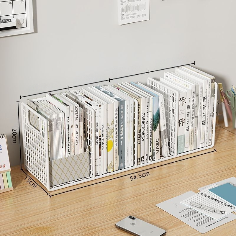 Nagy kapacitású asztali tároló könyvespolc könyvespolc vas diákkönyv hűséges állvány asztal egyszerű könyv- és újságpolc