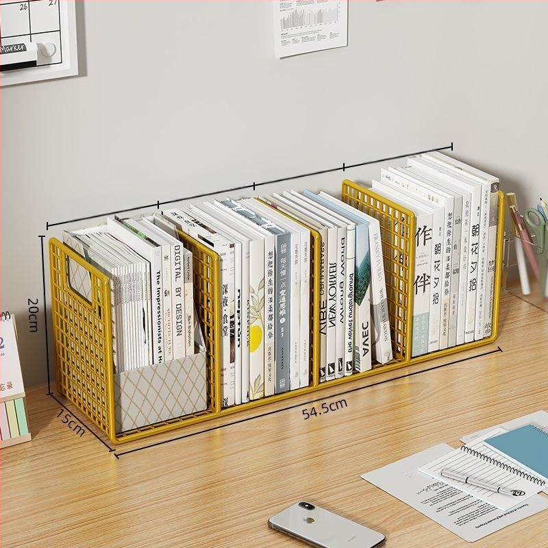 Nagy kapacitású asztali tároló könyvespolc könyvespolc vas diákkönyv hűséges állvány asztal egyszerű könyv- és újságpolc