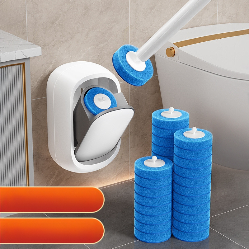 Vienkartinis tualetinis šepetys Buitinis tualetinis šepetys Be aklavietės sienos Naujas tualeto valymo šepetys