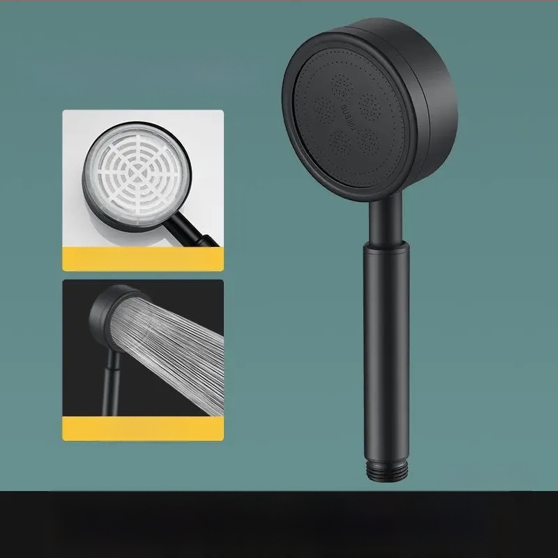 Roostevabast terasest survestatud dušipea, põletus- ja kukkumiskindel, käeshoitav reguleeritav otsik, suur veeväljund, kandilise ülaosaga pihustiga dušikomplekt