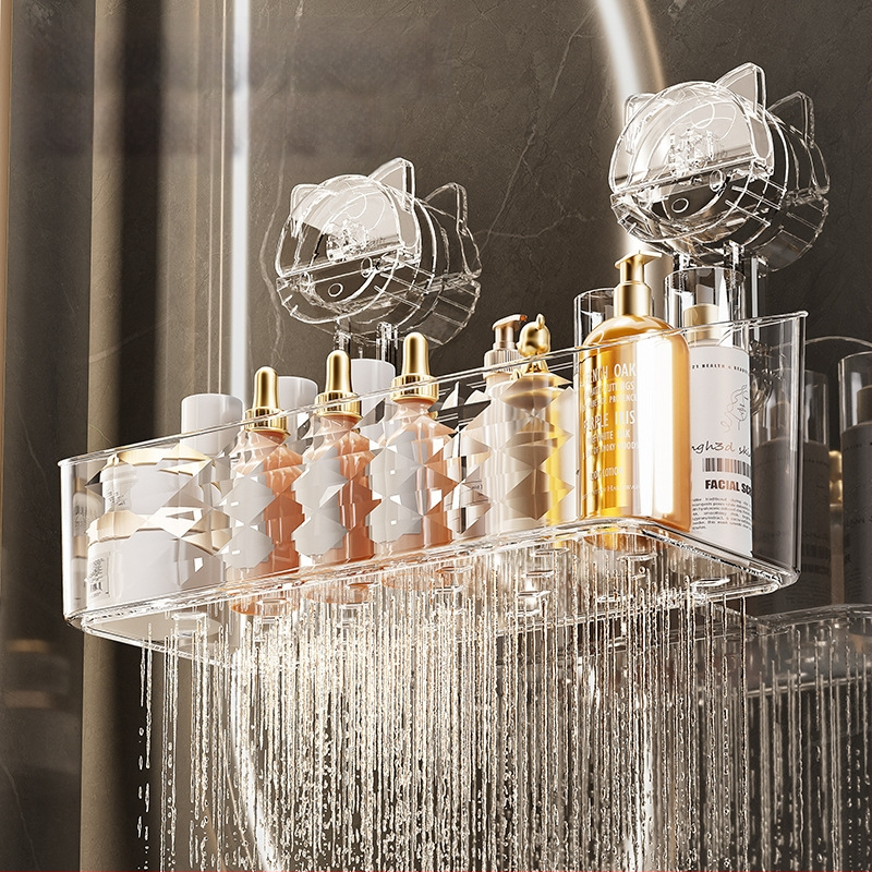 Zidni stalak za pohranu vakuumskih čaša za kupaonicu, umivaonik, košara za pohranu četkice za zube i paste za zube, kutija za mačji sapun