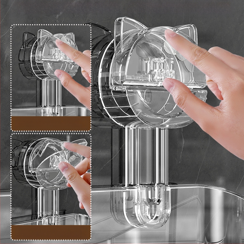 Zidni stalak za pohranu vakuumskih čaša za kupaonicu, umivaonik, košara za pohranu četkice za zube i paste za zube, kutija za mačji sapun