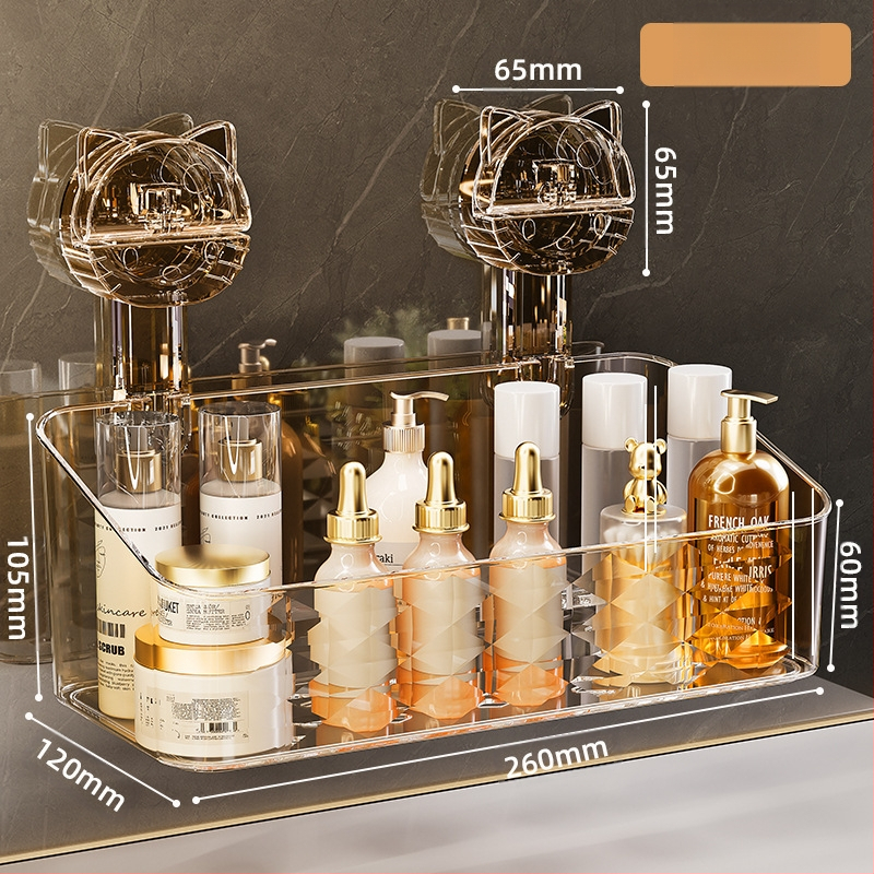 Zidni stalak za pohranu vakuumskih čaša za kupaonicu, umivaonik, košara za pohranu četkice za zube i paste za zube, kutija za mačji sapun