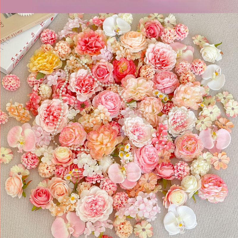 Kis virágkeverés és párosítás barkács kézzel készített anyagcsomag virágfej kézzel készített hajtű virág fejdísz girland hajtű szoknya tartó dekoráció