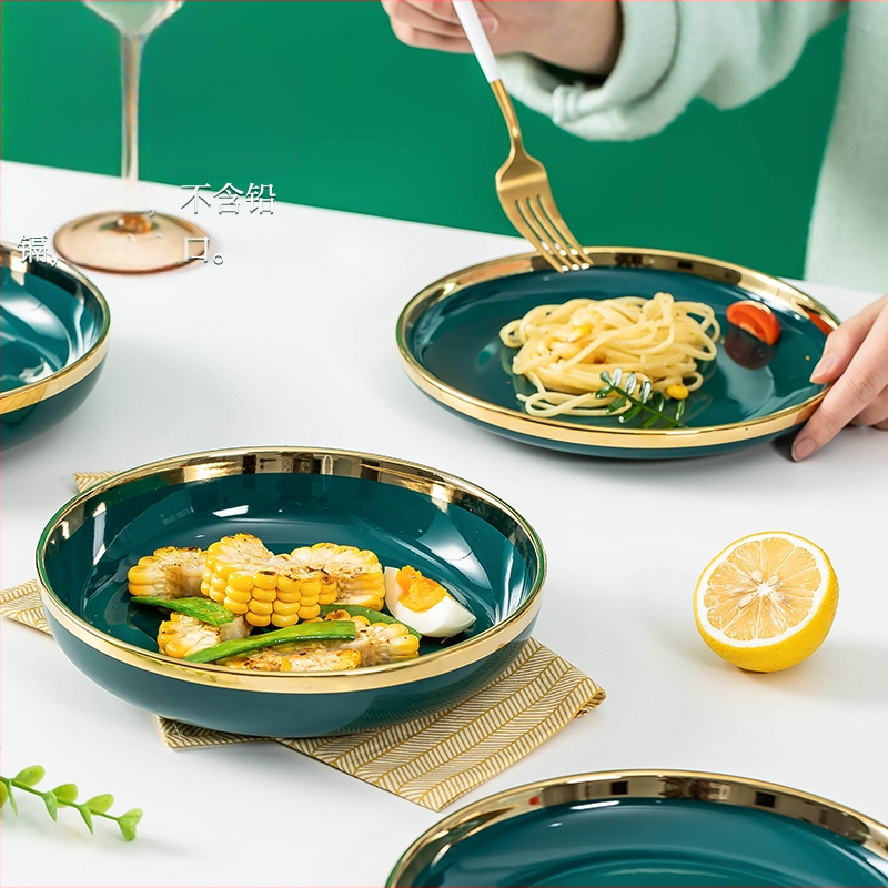 „Užsidirbk pragyvenimui Nordic Creative“ lėkštė, keramikinė, aukštos kokybės stalo įrankių kombinacija, namų apyvokos reikmenys, 2024 m. nauja, lengva, prabangi lėkštė