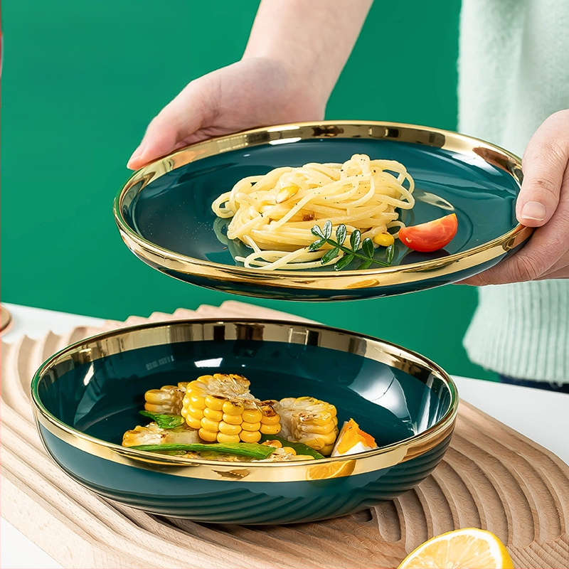 „Užsidirbk pragyvenimui Nordic Creative“ lėkštė, keramikinė, aukštos kokybės stalo įrankių kombinacija, namų apyvokos reikmenys, 2024 m. nauja, lengva, prabangi lėkštė