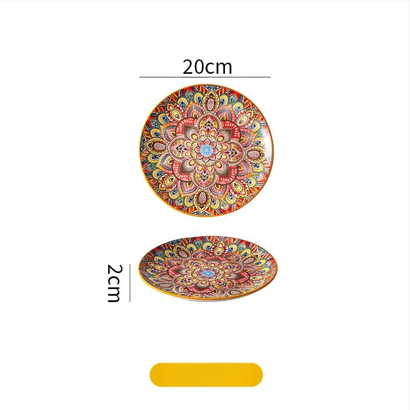 Bohemiška keraminė lėkštė, gili lėkštė namams, vaisių lėkštė, plokščia lėkštė, kepsnių lėkštė, makaronų lėkštė