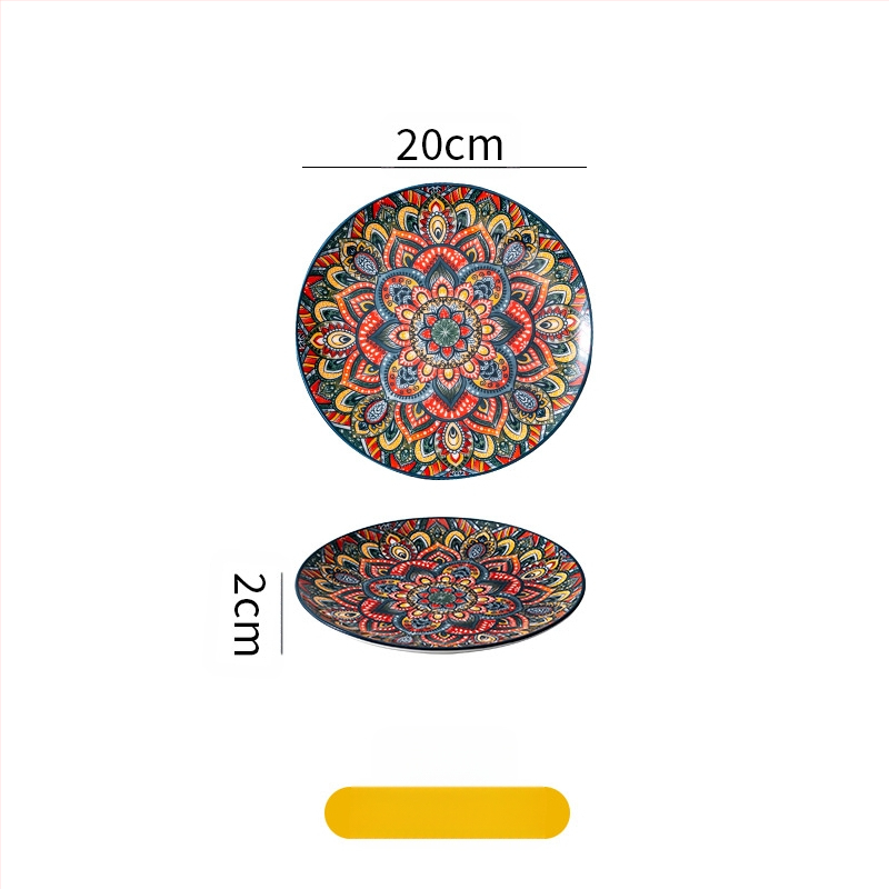 Bohemiška keraminė lėkštė, gili lėkštė namams, vaisių lėkštė, plokščia lėkštė, kepsnių lėkštė, makaronų lėkštė