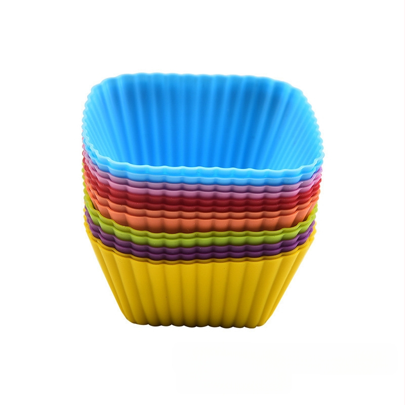 7 cm silikoonist kõrvitsa-muffinivormid, südamekujulised, tähekujulised, ristkülikukujulised, roosilillekujulised, ümmargused koogivormid