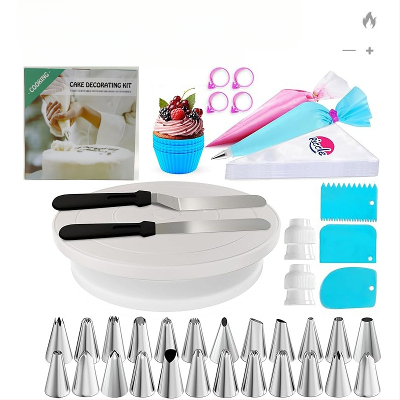 „Amazon“ 90 dalių torto kostiumo kepimo vamzdelių snapelio kostiumo torto kremo mentele kepimo dekoracijos