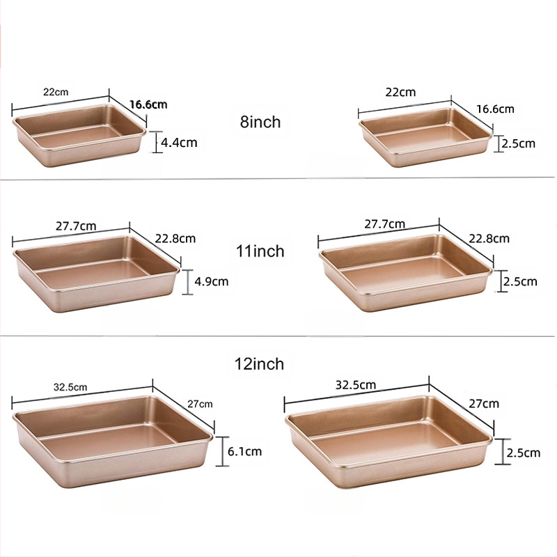Szénacél sütőlap sütő speciális tányér téglalap alakú tapadásmentes sütőlap háztartási lapos tálca süteménytekercs párolt süteménytálca