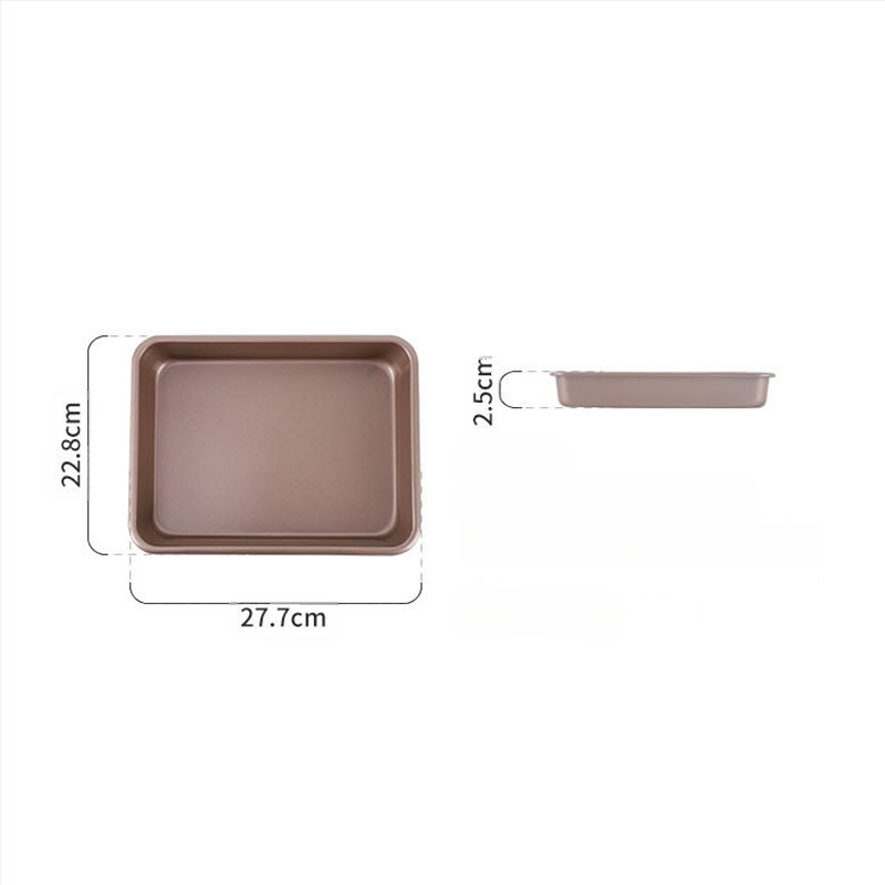 Szénacél sütőlap sütő speciális tányér téglalap alakú tapadásmentes sütőlap háztartási lapos tálca süteménytekercs párolt süteménytálca