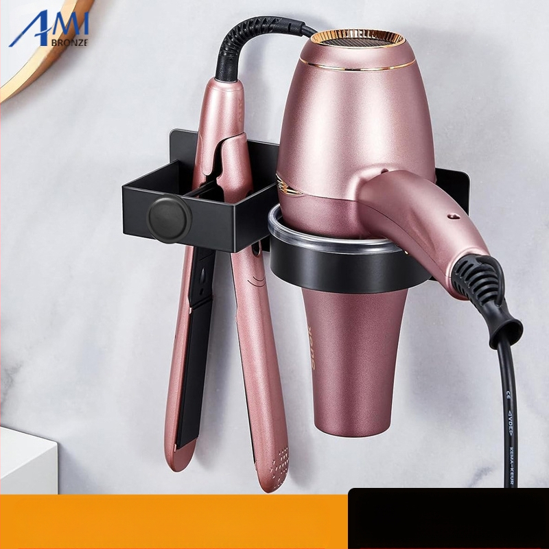 Plaukų džiovintuvo stovas, vonios kambario garbanojimo lygintuvo laikymo stovas, plaukų tiesintuvas be smūgių, elektrinis įtvaras, lyginimo lentos laikiklis, sieninis pakabinimas