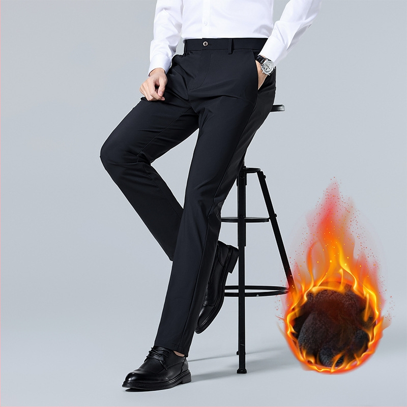 Nagy rugalmasságú DP vasalásmentes jég selyemnadrág férfi függőleges ránctalanító férfi nadrág üzleti hétköznapi rugalmas nadrág professzionális ruha