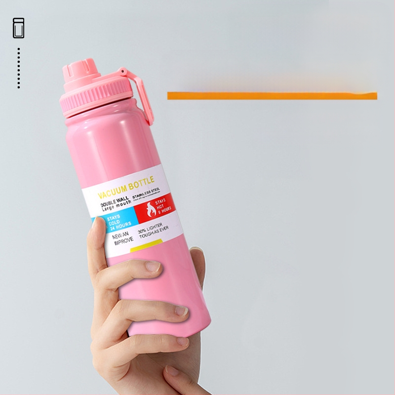 Határokon átnyúló forró 304 rozsdamentes acél űredény kültéri nagy kapacitású sport vizespohár üzleti ajándék termoszpohár nagykereskedelem