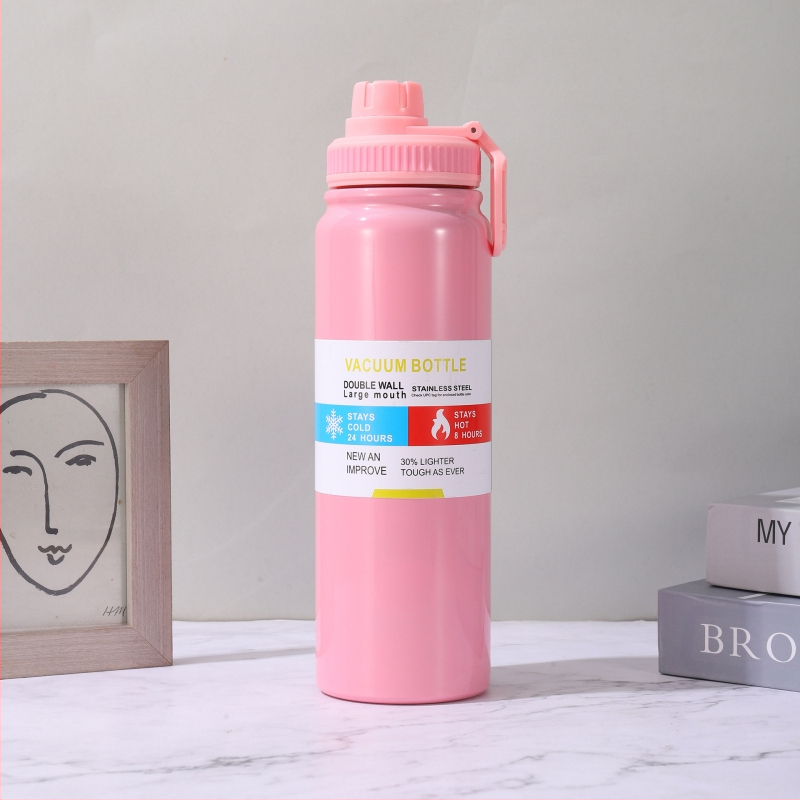 Határokon átnyúló forró 304 rozsdamentes acél űredény kültéri nagy kapacitású sport vizespohár üzleti ajándék termoszpohár nagykereskedelem