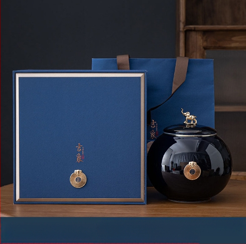 Jixiang kerámia teáskanna ajándék teásdoboz tea lezárt kanna zöld tea Jin Junmei Lichuan piros üres ajándékdoboz ébresztő teáskanna