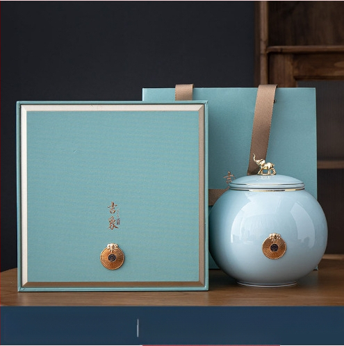 Jixiang kerámia teáskanna ajándék teásdoboz tea lezárt kanna zöld tea Jin Junmei Lichuan piros üres ajándékdoboz ébresztő teáskanna