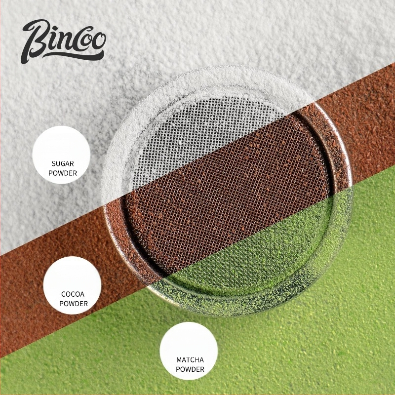 Bincoo kávépor szórófej Matcha por kakaópor cukorpor szűrőpatron 304 por szórófej művirág húzóforma