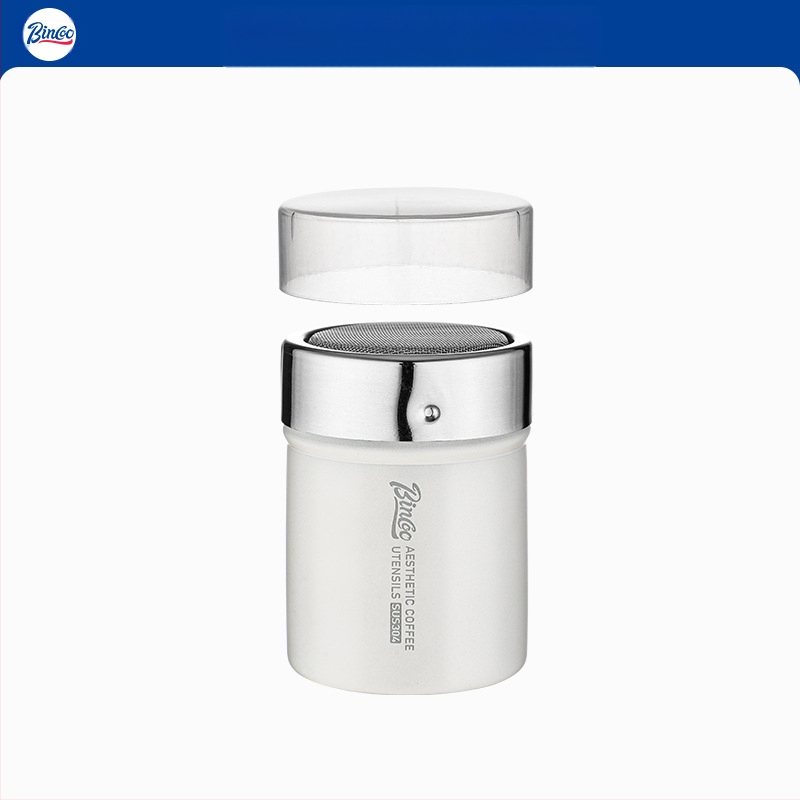 Bincoo posipač za kavu u prahu, matcha prah, kakao u prahu, šećer u prahu, sito za uložak 304, posipač za prah, kalup za ispis artefakta s cvijećem