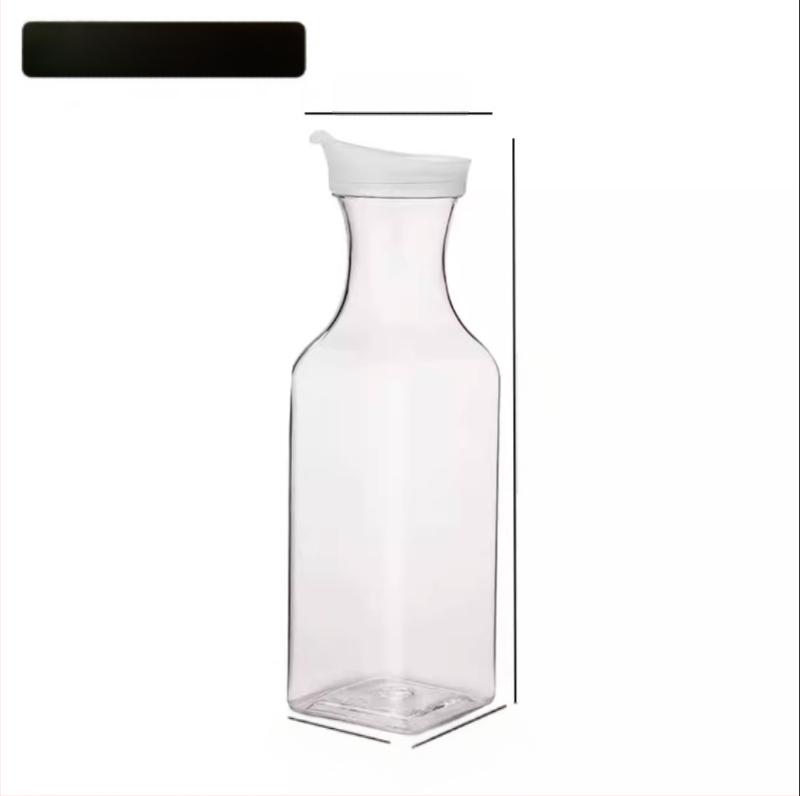 Akrilo plastikinis kaklaraiščio puodas šalto vandens butelis šalto vandens butelis kvadratinis sulčių puodas gėrimų baro virdulys restoranas citrinų puodas