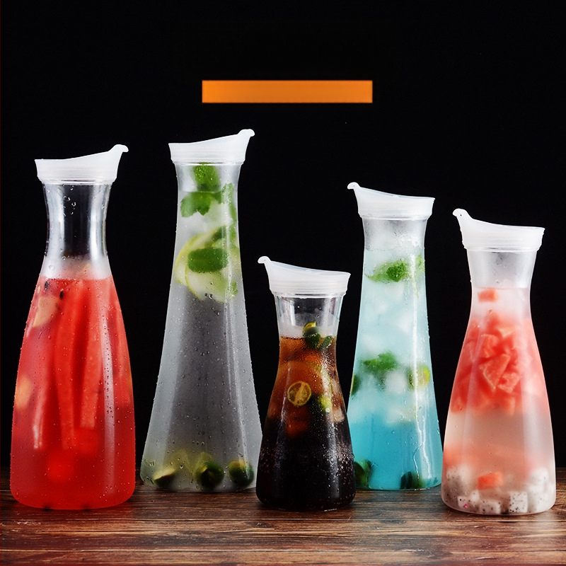 Akrilo plastikinis kaklaraiščio puodas šalto vandens butelis šalto vandens butelis kvadratinis sulčių puodas gėrimų baro virdulys restoranas citrinų puodas