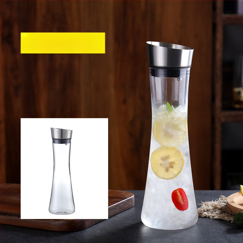 Akrilo plastikinis kaklaraiščio puodas šalto vandens butelis šalto vandens butelis kvadratinis sulčių puodas gėrimų baro virdulys restoranas citrinų puodas