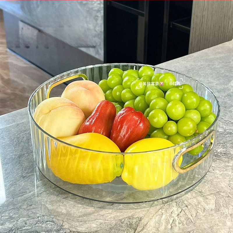 „Ins Style“ aukštos kokybės vaisių lėkštė, svetainės vaisių lėkštė, namų darbalaukio besisukanti laikymo dėžutė, permatoma lėkštė, besisukanti prieskonių dėžutė