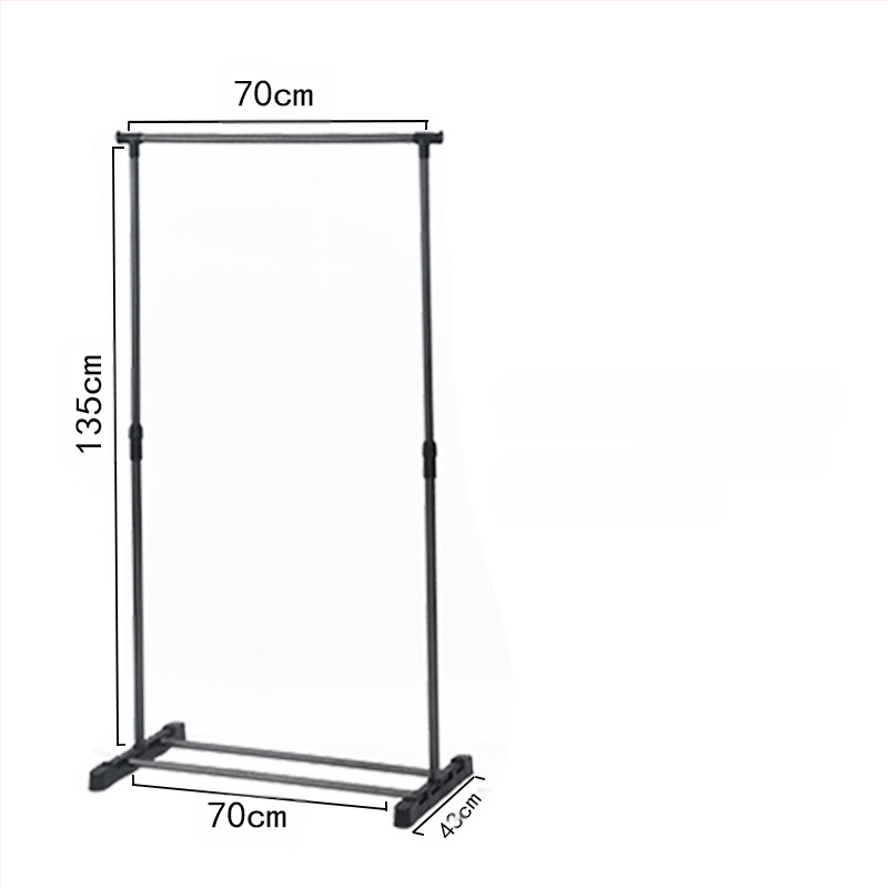 Egyszerű, álló, teleszkópos ruhaszárító állvány, otthoni erkély, ruhaszárító állvány, fém hálószobai ruhaszárító állvány