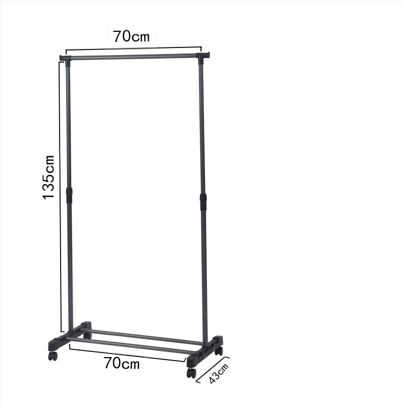 Egyszerű, álló, teleszkópos ruhaszárító állvány, otthoni erkély, ruhaszárító állvány, fém hálószobai ruhaszárító állvány
