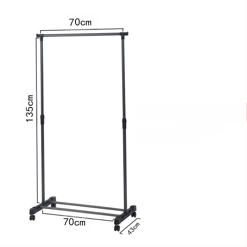 Egyszerű, álló, teleszkópos ruhaszárító állvány, otthoni erkély, ruhaszárító állvány, fém hálószobai ruhaszárító állvány