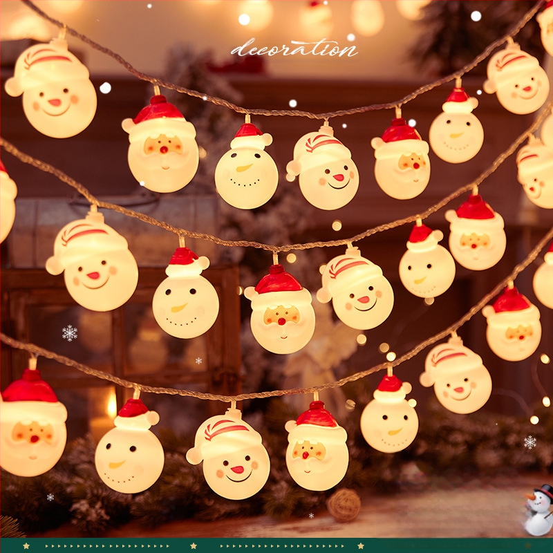 Kalėdinis medinis namelis LED šviesų girlianda Kalėdų eglutės puošmena šventinei atmosferai langų dekoravimas spalvota šviesų girlianda